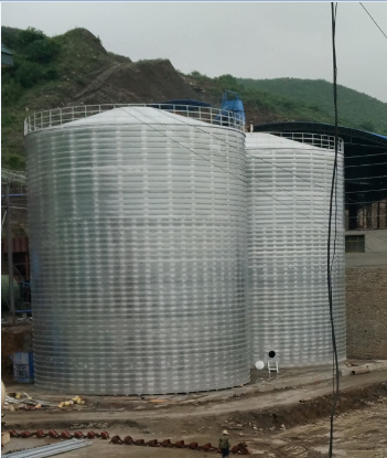 敦化粮食钢板仓的安装全过程不用热焊接